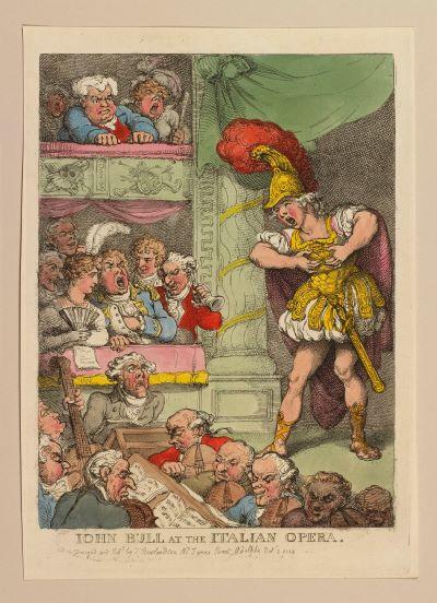 Thomas Rowlandson, 'John Bull at the Italian Opera', MetMuseum, 59.533.1426, 1811. 