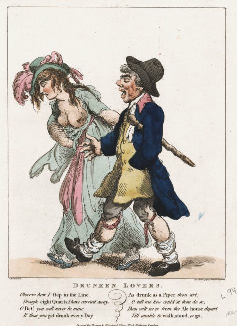 Drunken Lovers by Thomas Rowlandson (1798)
