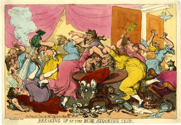 Breaking Up of the Blue Stocking Club  1815 by Thomas Rowlandson