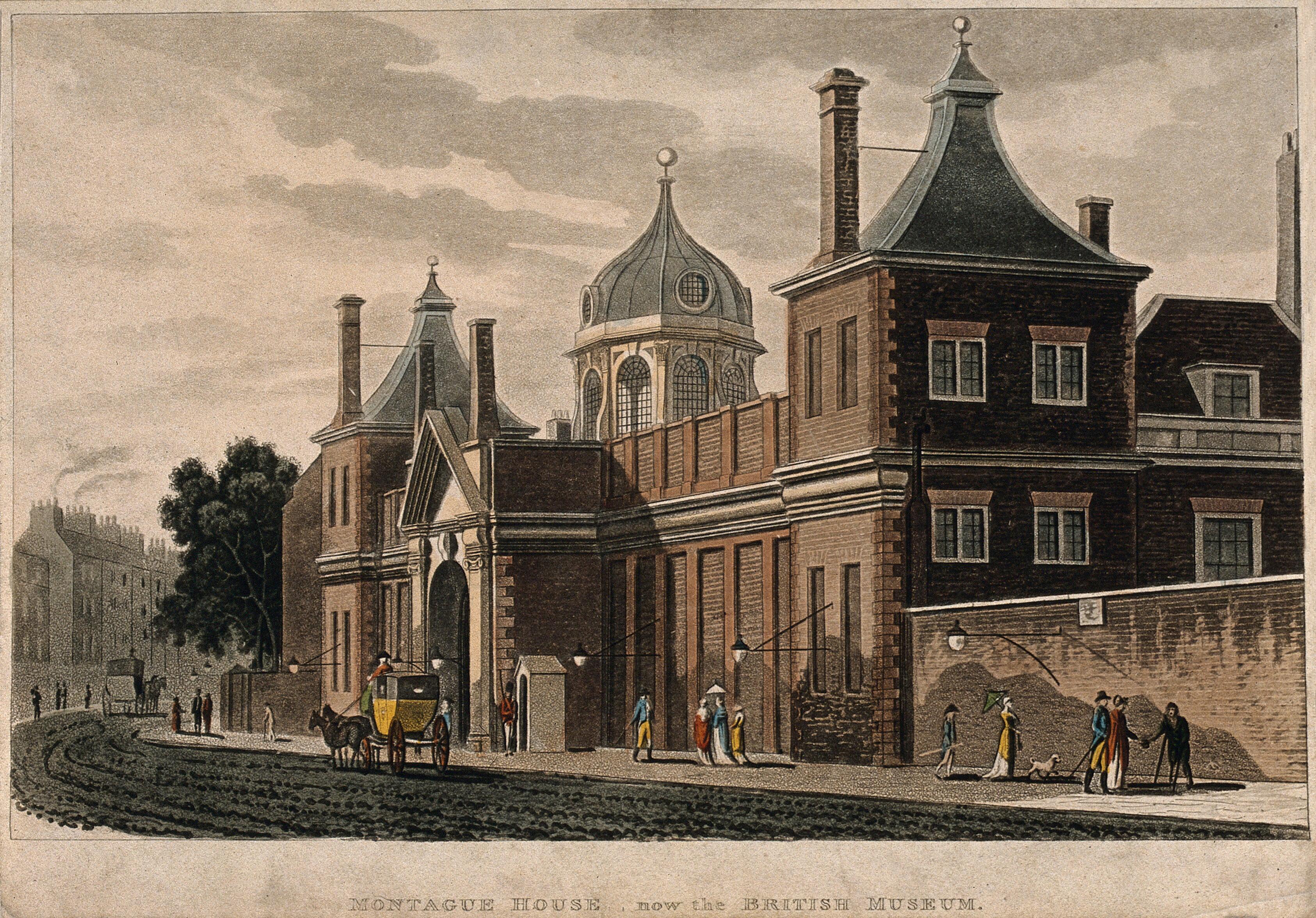 The British Museum in Montague House: the Russell Street façade