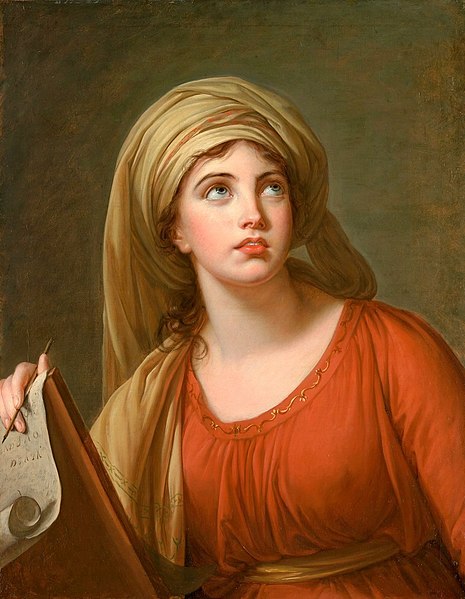Vigée Le Brun, Élisabeth Louise, ‘Étude de Lady Hamilton en Sybille de Cumes’, Private Collection, Wikimedia Commons, 1792.