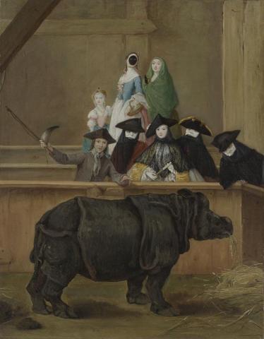 Pietro Longhi, ‘The Rhinoceros’, 1751, The National Gallery, NG1101. 