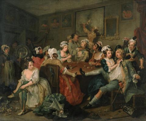 Hogarth, William, ‘The Tavern Scene’, 1732-1735, Sir John Soane’s Museum, SM P42. https://commons.wikimedia.org/wiki/File:William_Hogarth_-_A_Rake%27s_Progress_-_Tavern_Scene.jpg 