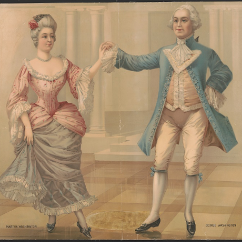 ‘Young Martha and George Washington’, Library of Congress, Popular and applied graphic art prints, PAGA 7, no. 3431, 1904.