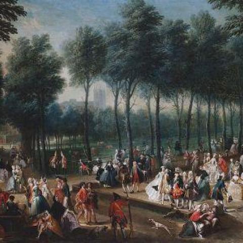 Joseph Nickolls, 'St James's Park and The Mall c. 1745', Royal Collection Trust, RCIN 405954, c. 1745.