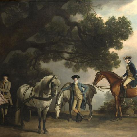 George Stubbs, 'The Milbanke and Melbourne Families', c.1769. The National Gallery, NG6429.