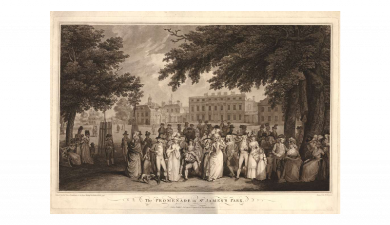 Promenade in St. James's Park (London, 1793). The Museum of London. 