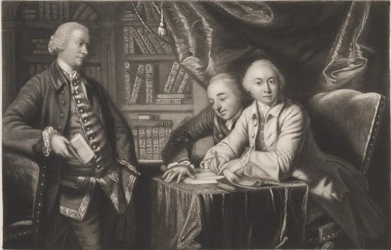 George Augustus Selwyn; Richard Edgcumbe, 2nd Baron Edgcumbe; George James Williams by James Scott, published by Henry Graves, after Sir Joshua Reynolds, mezzotint, published 1865. 