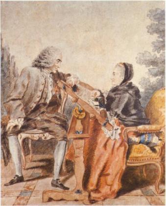 Louis de Carmontelle, Voltaire et Mme du Châtelet, ca 1747-1750, Private Collection, ex-collection Lady Mendl. 