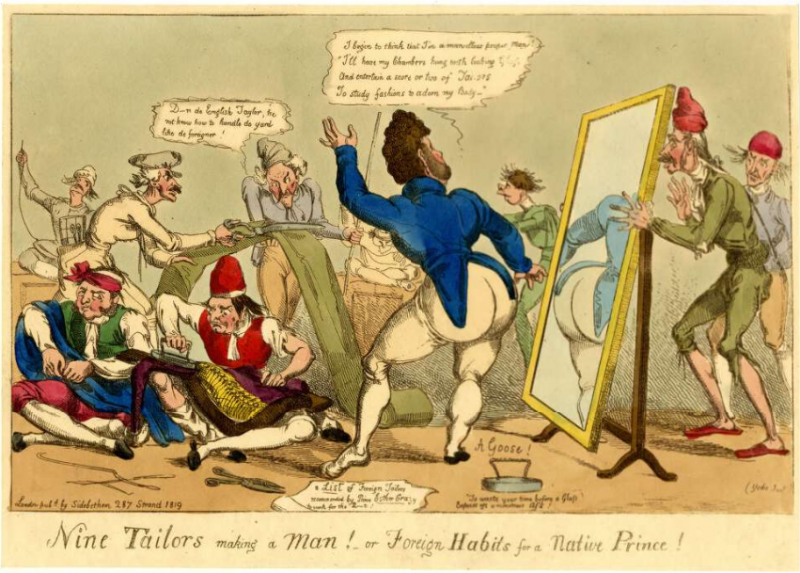 Nine Tailors making a man, 1819