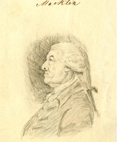 Corner, after J. C. Lochée, ‘Copy after a Portrait of the actor Charles Macklin’, 1800-1810, The Trustees of the British Museum, U.1432.
