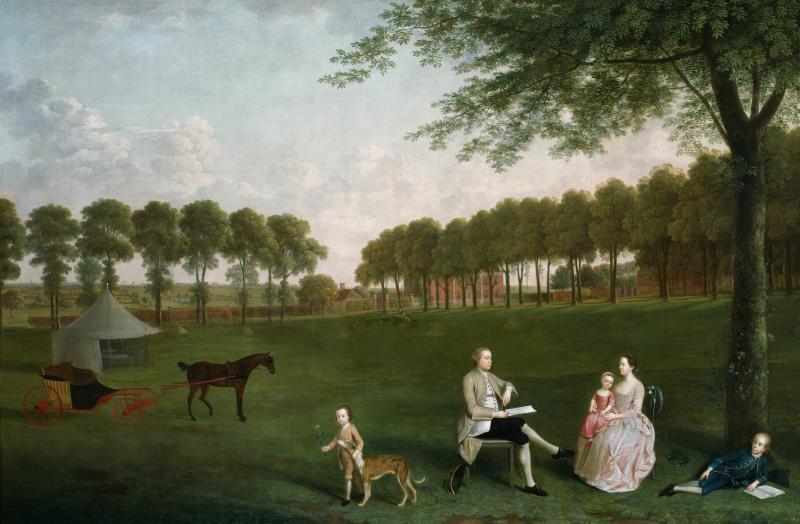 Arthur Devis, ‘Sir John Shaw and his Family in the Park at Eltham Lodge, Kent’, Art Institute of Chicago, 1951.206, 1761. 