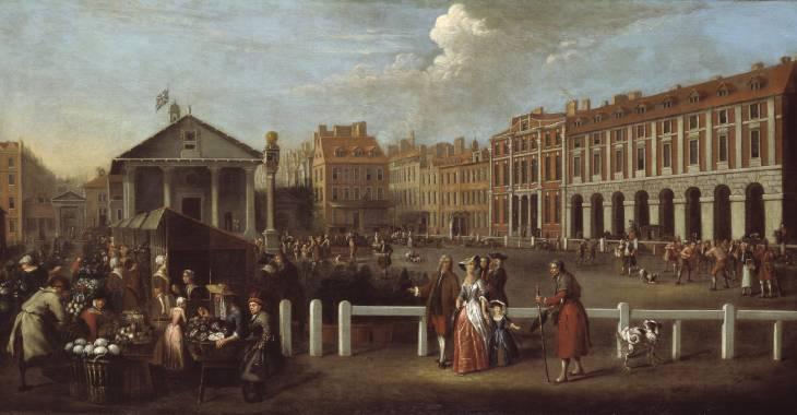 Covent Garden Market, 1737, by Balthazar Nebot (active 1730–1765). Tate Gallery, Creative Commons CC BY-NC-ND 4.0 DEED.