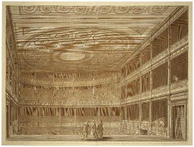 Benedetto Pastorini, ‘Interior view of the Theatre Royal Drury Lane’, Folger Shakespeare Library, 6389, 1776.