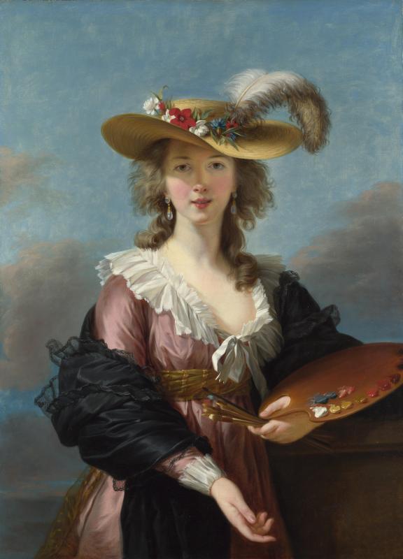 Élisabeth Louise Vigée Le Brun, ‘Self-Portrait in a Straw Hat’, After 1782, National Gallery, NG 1653.
