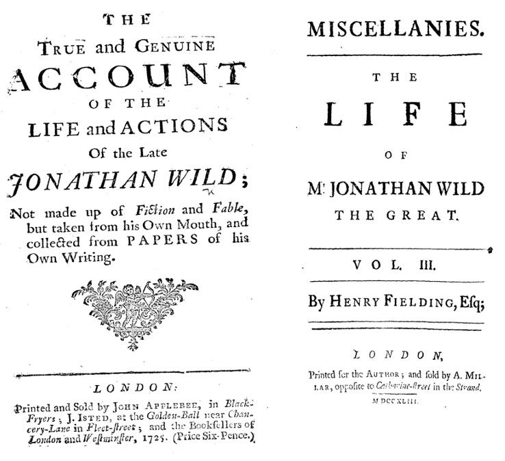 Jonathan Wild,  1725 and 1743