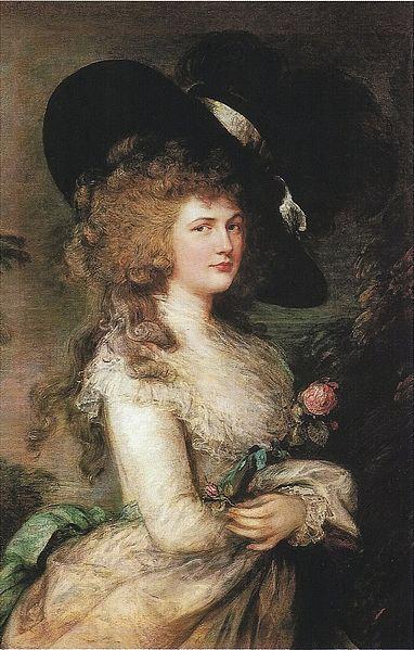 Thomas Gainsborough, ‘Portrait of Georgiana, Duchess of Devonshire’, Wikimedia Commons, 1787.  