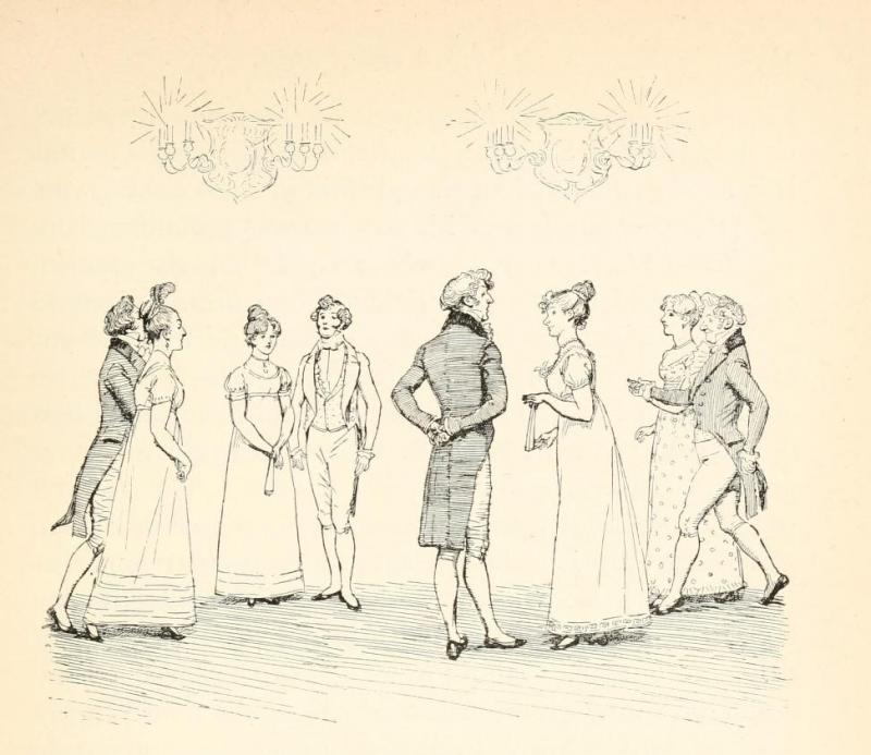 Thomson, Hugh, ‘Heading to Chapter XVIII’ [The Netherfield Ball], Jane Austen, Pride and Prejudice (London: George Allen, 1894), p. 113. 