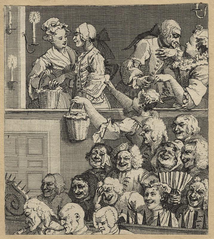 William Hogarth, ‘The Laughing Audience (or A Pleased Audience)’, © National Portrait Gallery, NPG D21374, 1733.