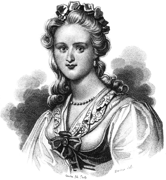 François Louis Couché, ‘Gravure de Marie-Jeanne Riccoboni par Couché fils, dans le tome premier des Œuvres de Mme Riccoboni’, Wikimedia Commons, 1826.
