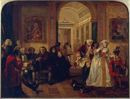Edward Matthew Ward, ‘Doctor Johnson in the Ante-Room of the Lord Chesterfield Waiting for an Audience’, 1748, Tate, N00430.