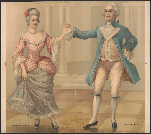 ‘Young Martha and George Washington’, Library of Congress, Popular and applied graphic art prints, PAGA 7, no. 3431, 1904.