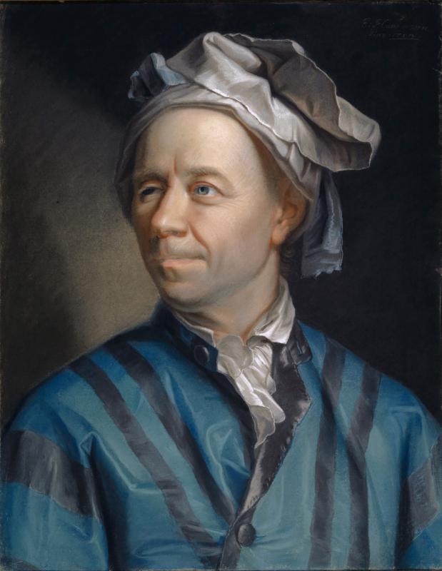 Handmann, Emanuel, ‘Portrait of Leonard Euler’, Kuntsmusem Basel, Inv. 276, 1753. https://sammlungonline.kunstmuseumbasel.ch/eMP/eMuseumPlus?service=ExternalInterface&module=collection&objectId=1429&viewType=detailView