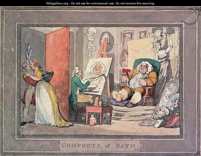 Thomas Rowlandson, ‘The Portrait Studio’, from The Comforts of Bath series, Wikimedia Commons, 1798.