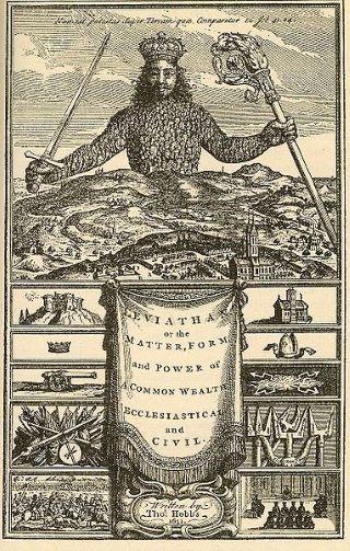 Cover page of Thomas Hobbes’s Leviathan, 1750