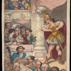 'John Bull at the Italian Opera'. Published in London by Thomas Rowlandson, 1811.